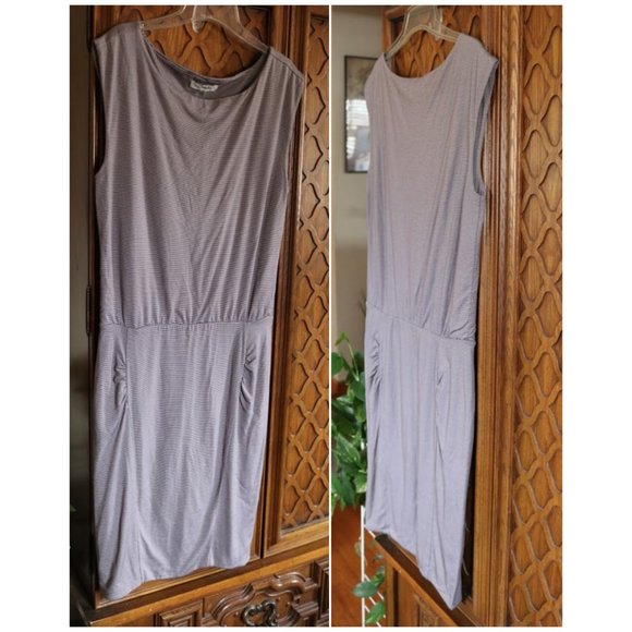 KEEPING Athleta Micro Stripe Westwood Dress Style# 243062 - Picture 5 of 16